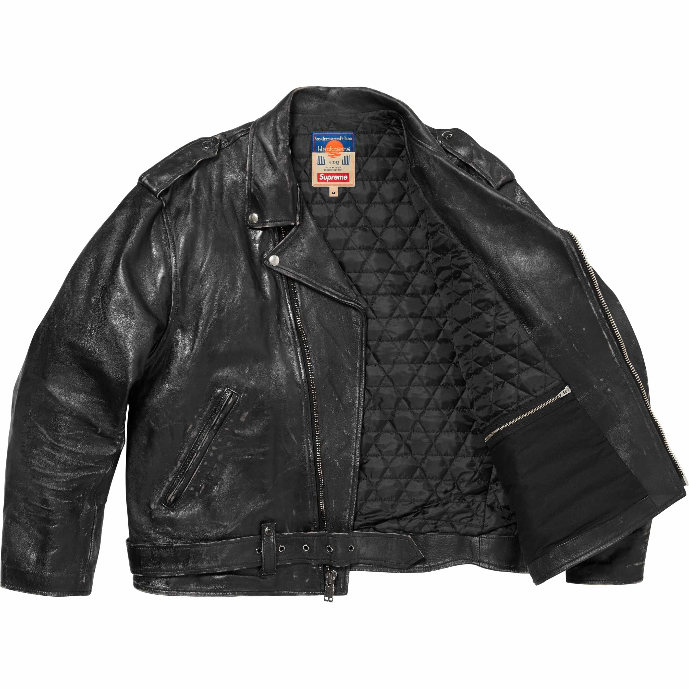 Supreme®/blackmeans Painted Leather Motorcycle Jacket view 6